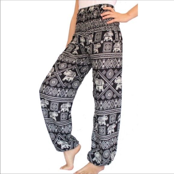 banjamath Pants - Banjamath Elephant Harem Pants